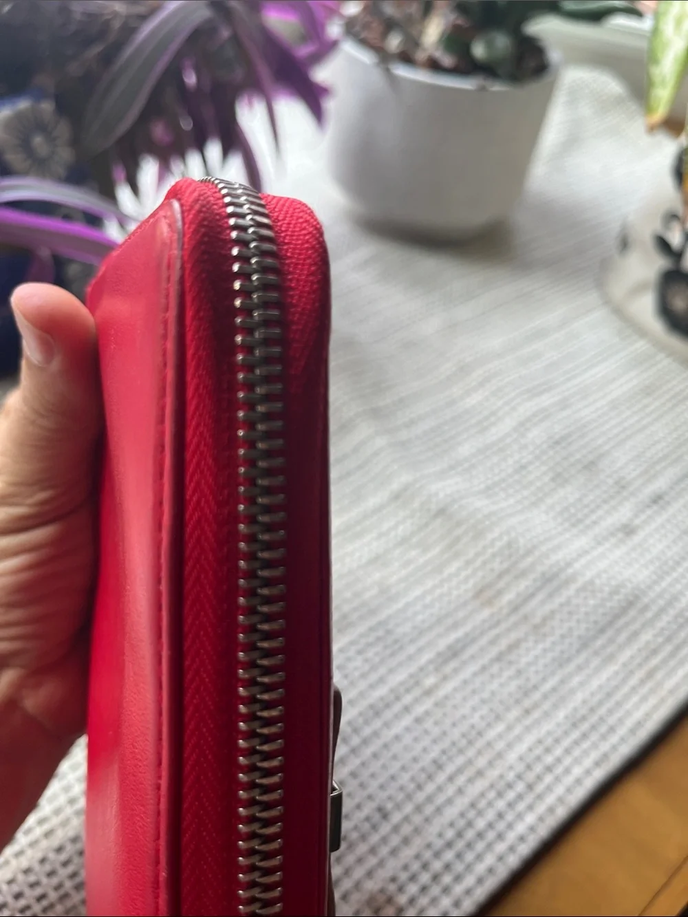 Furla Zip-Around Wristlet Wallet with Bow Accent